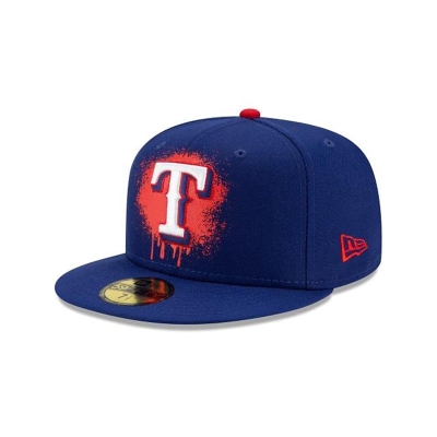 Sapca New Era Texas Rangers MLB Drip Front 59FIFTY Fitted - Albastri